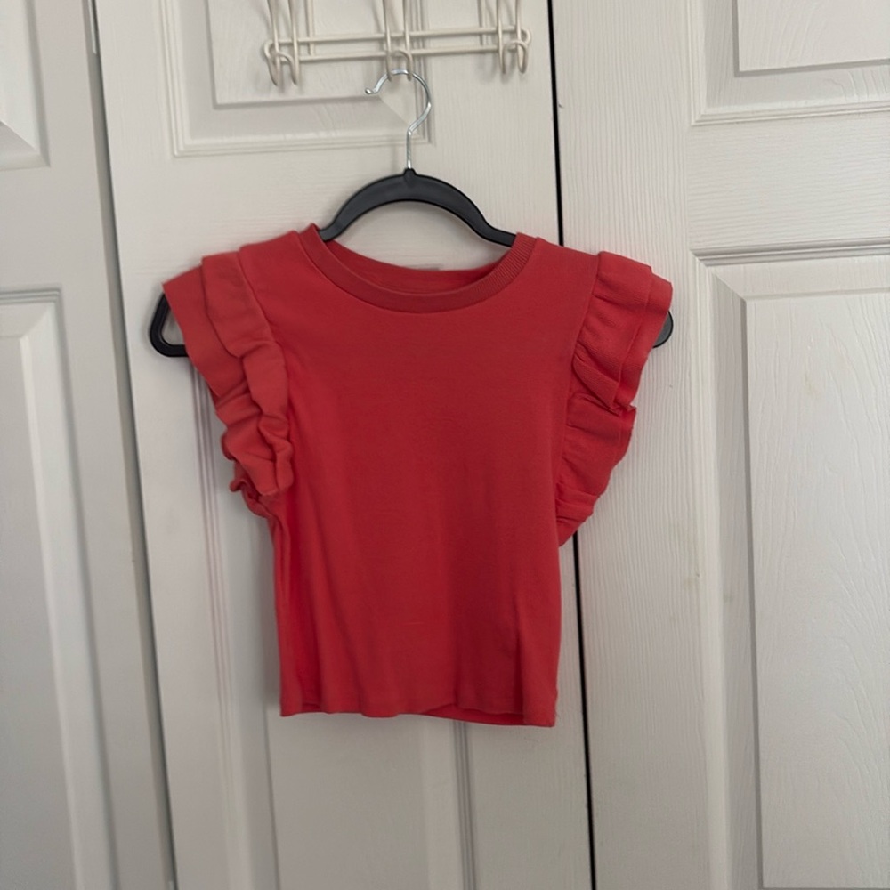 Zara ruffle sleeve top
